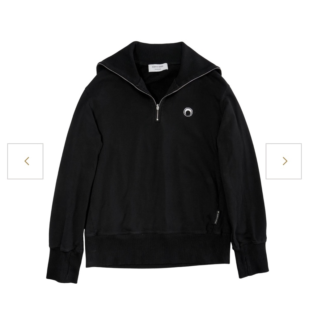 Marine Serre Black Sweatshirt with Tarot Card Design XL